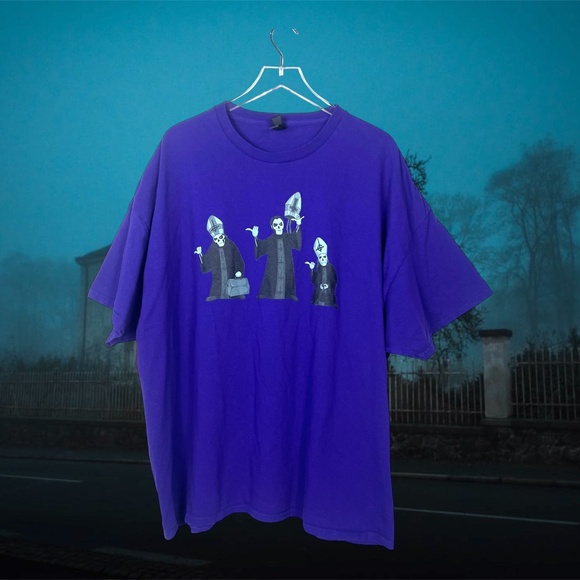 Halloween Men Fun Purple Graphic Novelty T-Shirt Size‎ 4XL 4TG 4EG - Picture 2 of 8